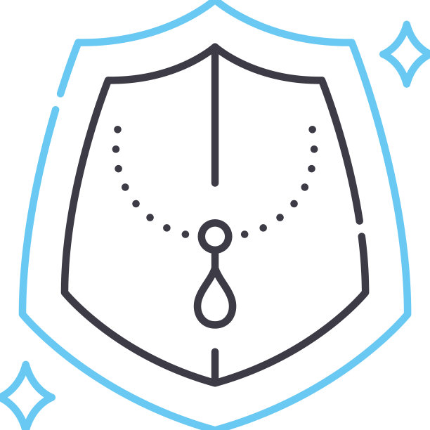 珠宝保险线图标轮廓符号图片下载