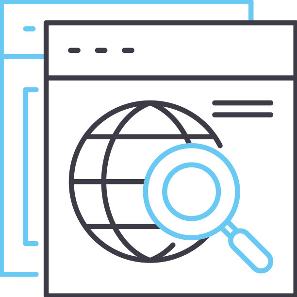 搜索引擎优化线图标大纲图片下载