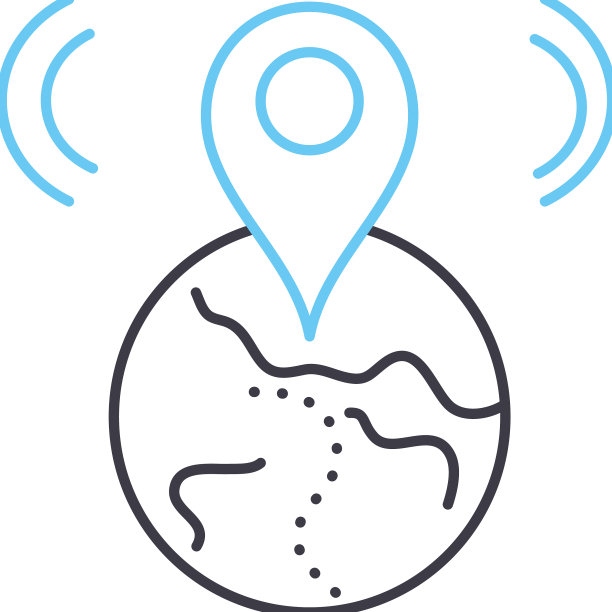 位置线图标轮廓符号图片下载