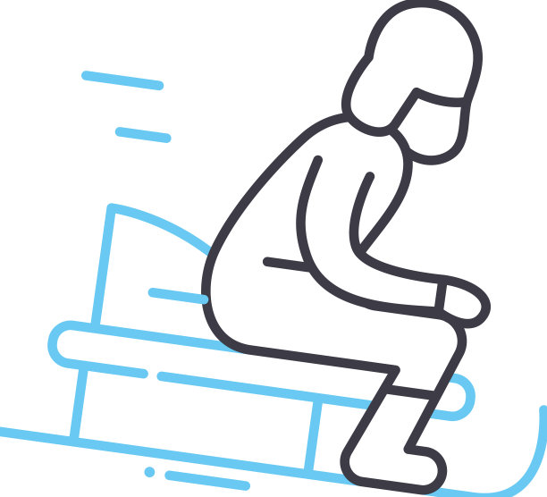 雪橇线图标轮廓符号图片下载