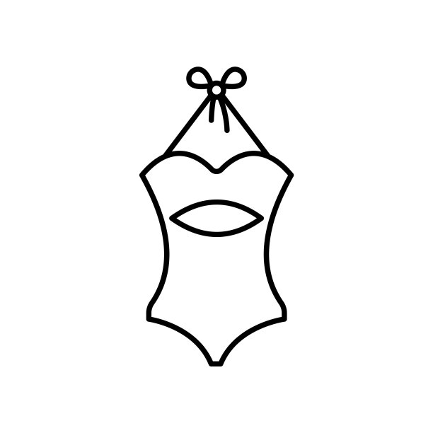 女性连体泳衣图标eps 10图片下载