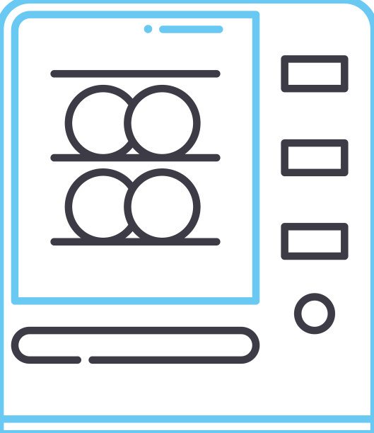 自动贩卖机线路图标轮廓符号图片下载