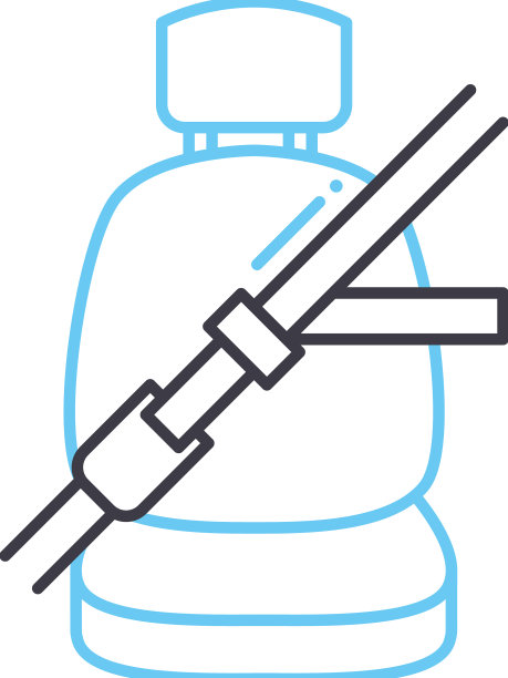 安全带线图标轮廓符号图片下载