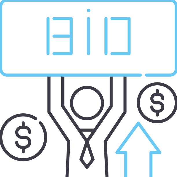 投资者报价线图标轮廓符号图片下载