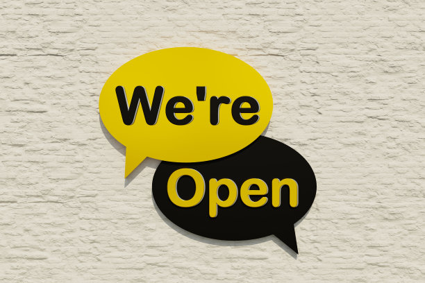 我们是开放的-言论泡沫。图片下载