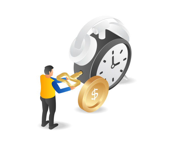 男子为商业计划设置闹钟提醒图片下载