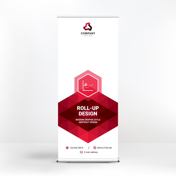广告的卷旗设计布局图片下载