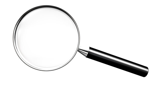 放大镜隔离在白色背景图片下载