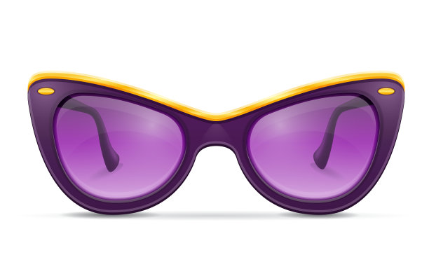 女性太阳镜，塑料框架库存图片下载