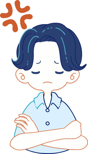 愤怒的人双臂交叉的剪贴画图片下载