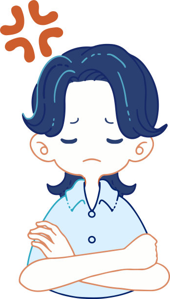 愤怒的人双臂交叉的剪贴画图片下载