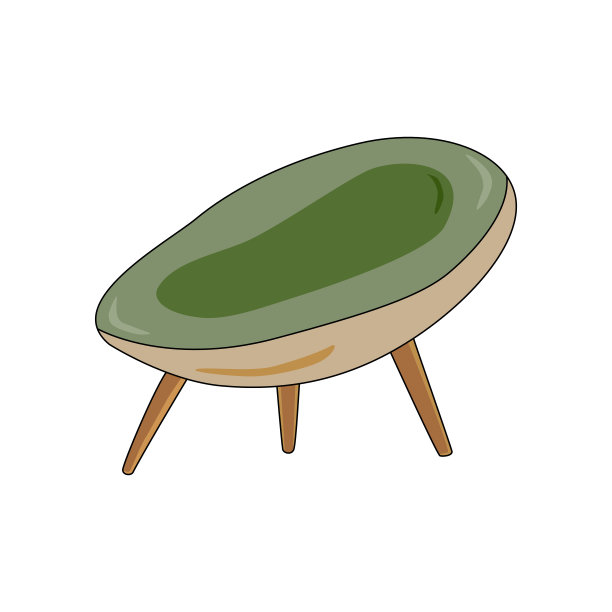 扶手椅。现代设计的卡通椅子。俱乐部和咖啡馆的家具元素。图片下载