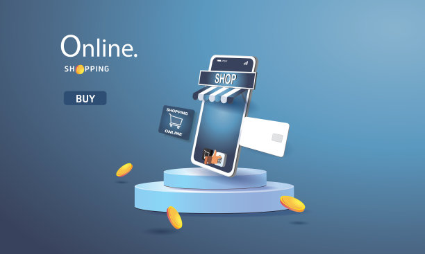 网上购物在手机买卖商业数字网页横幅应用金钱广告支付电子商务矢量插图搜索图片下载