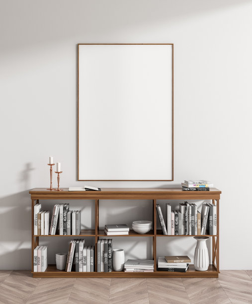 光展厅内部有架子和装饰，模型框架图片下载