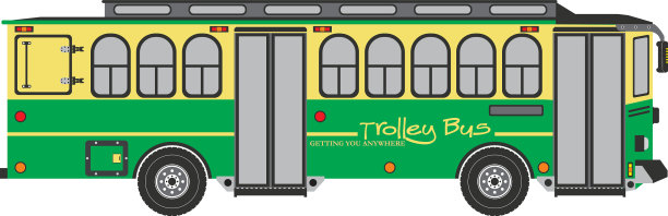 无轨电车有复古和经典的款式图片下载