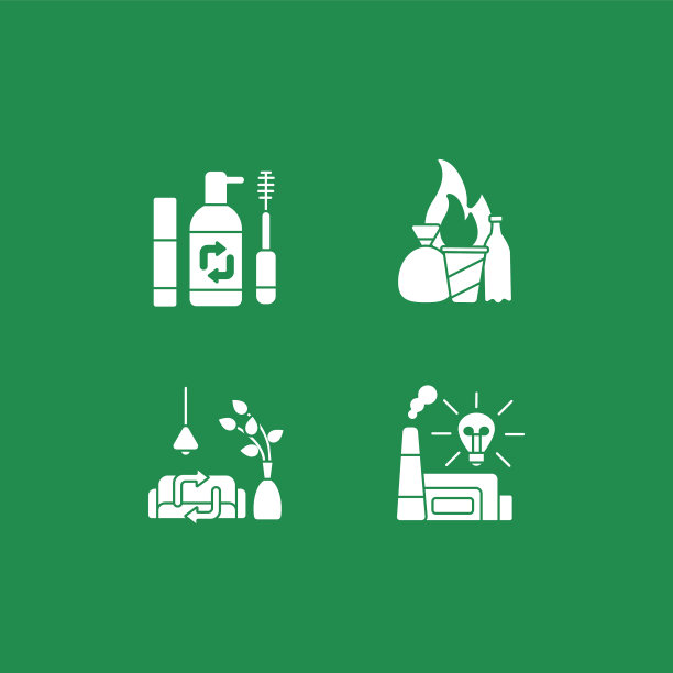 回收材料雕文图标集图片下载