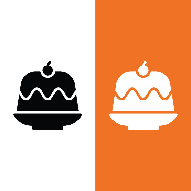 布丁图标标志的雕文风格图片下载