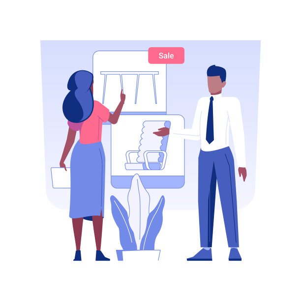 办公家具经销商孤立概念图片下载