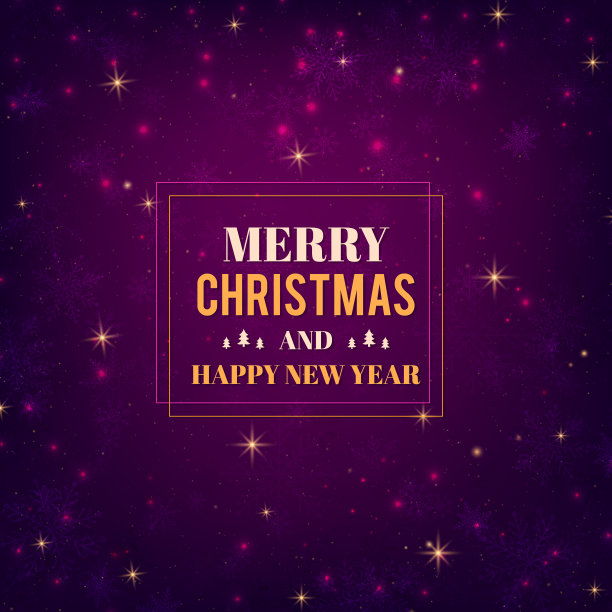 紫色的圣诞背景和雪花图片下载