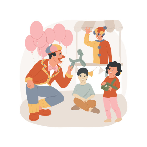 小丑秀孤立漫画图片下载