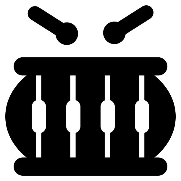 鼓图标，黑色图标隔离图片下载