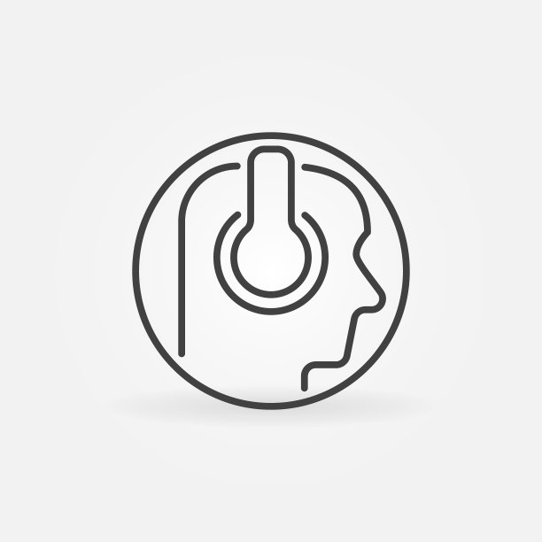 男子与耳机矢量概念圆线图标图片下载