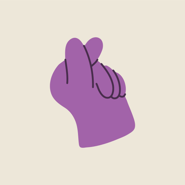 手是爱与心的现代象征。画漫画手抽象画漫画。矢量图图片下载