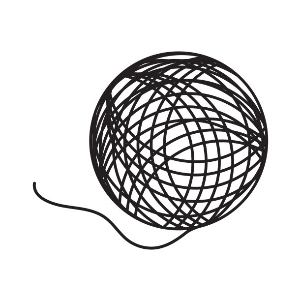 纱线球矢量图标设计插图图片下载