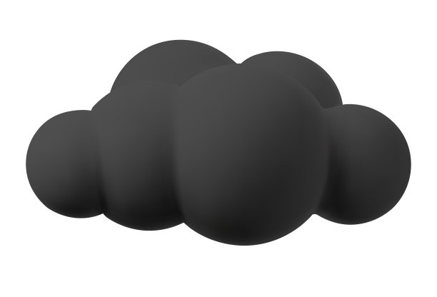 3d黑云隔离在白色背景股票矢量图片下载