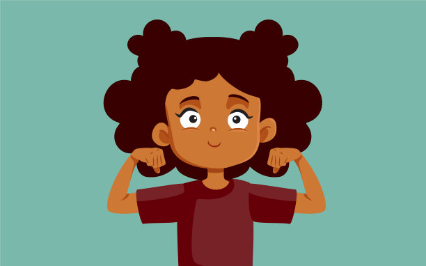 快乐超强女孩卡通图片下载