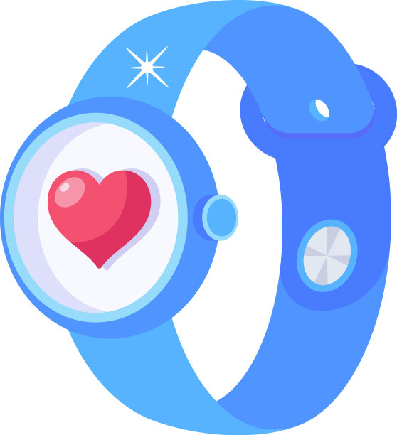 现代扁平图标的运动手表图片下载