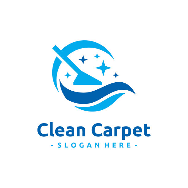 字母c和清洁地毯标识内部图片下载
