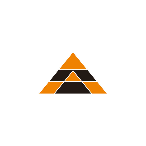 彩色几何三角形马赛克logo图片下载