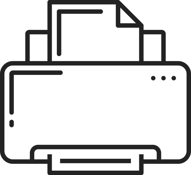 打印机打印装置隔离轮廓图标图片下载