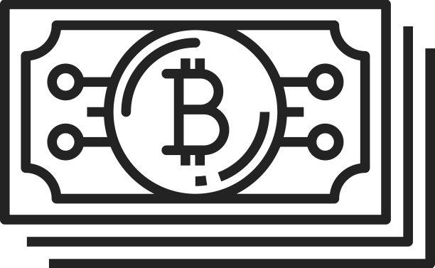 加密货币BTC标志比特币隔离对象图片下载