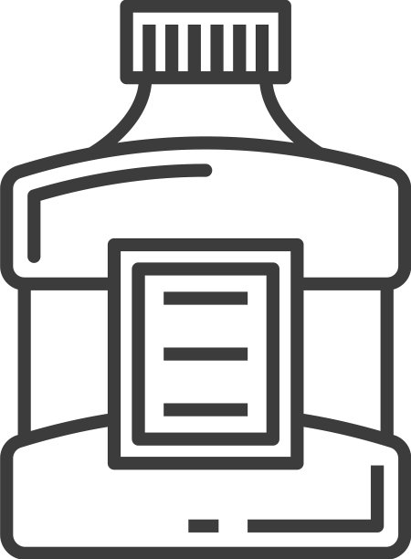 香水或洗发水瓶轮廓图标图片下载