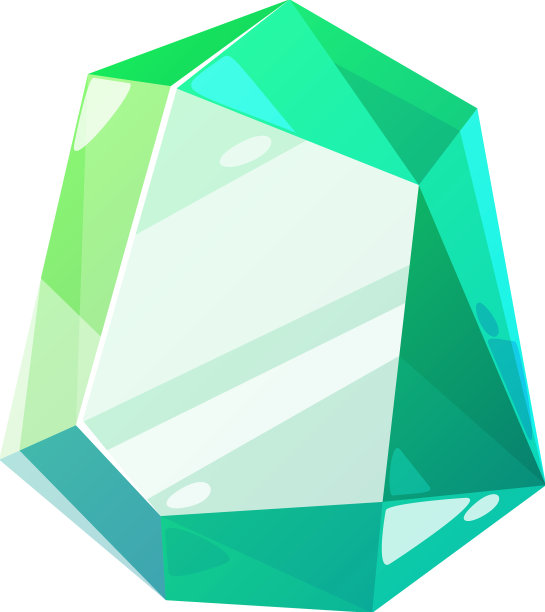 小面绿色宝石孤立祖母绿图片下载