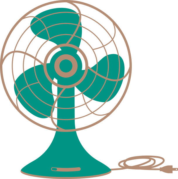 昭和复古金属风扇矢量插图五十年代六十年代图片下载
