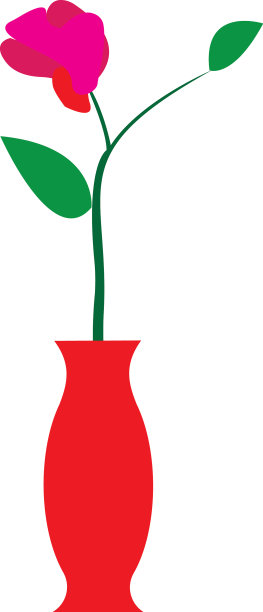 花瓶里的花标志图片下载
