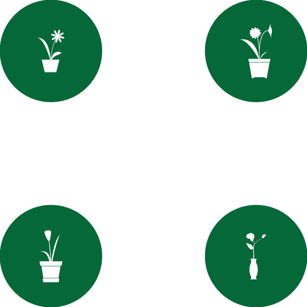 花瓶里的花标志图片下载