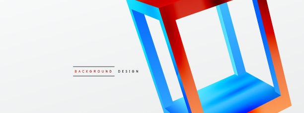 3d立方体形状几何背景流行图片下载