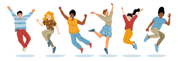 快乐的人跳欢乐有乐趣图片下载