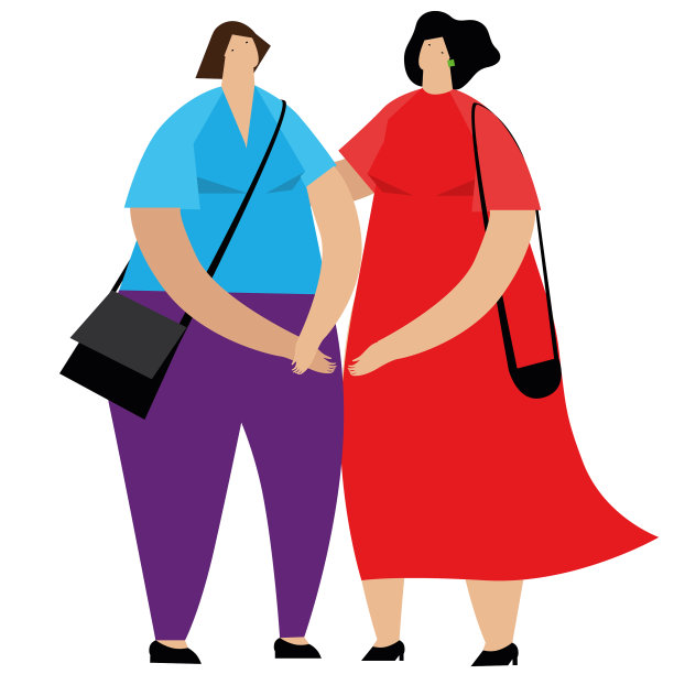 两个女人在白底交谈图片下载