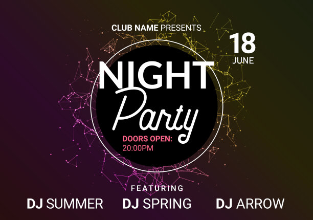 舞曲之夜海报背景夜店图片下载