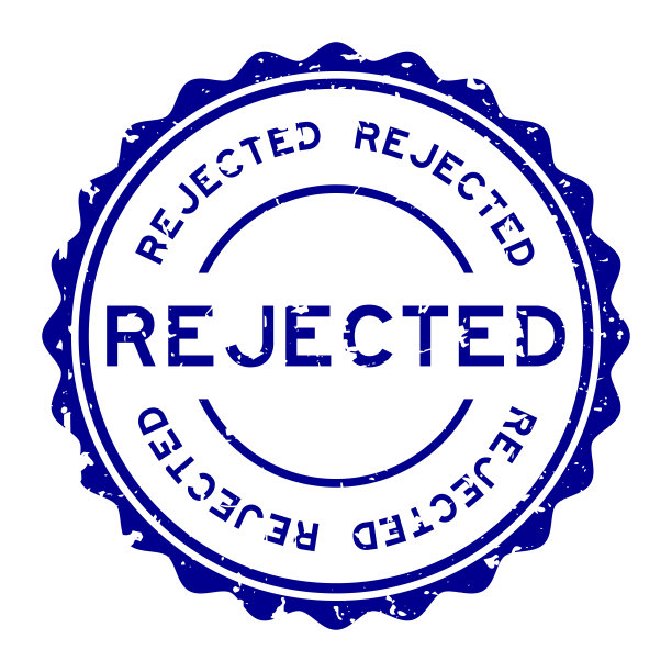 垃圾蓝色拒绝字圆橡胶印章邮票在白色背景图片下载