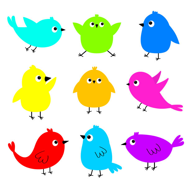 小鸟图标集可爱卡哇伊卡通搞笑宝宝图片下载