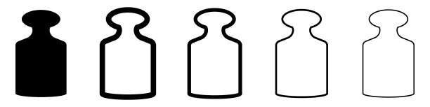重量图标公斤标志壶铃图标集合图片下载