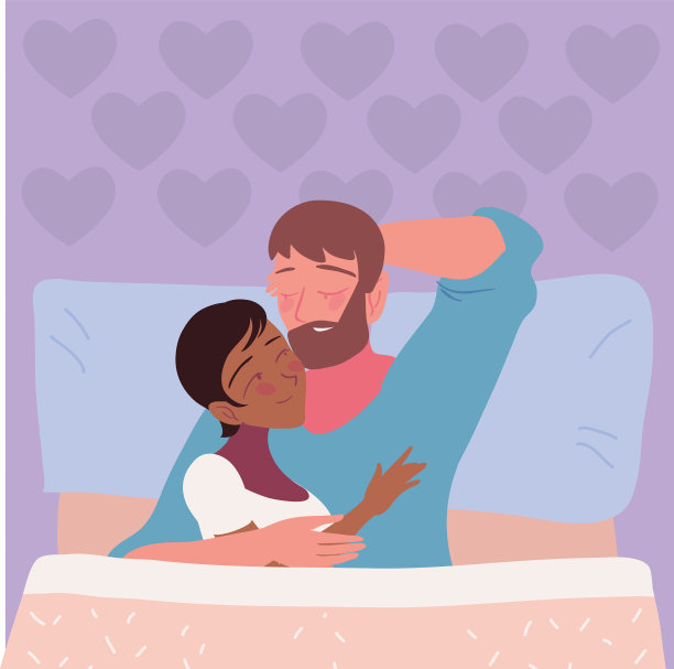 夫妻在床上图片下载