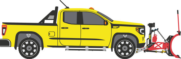 铲雪车配有铲雪机装置图片下载