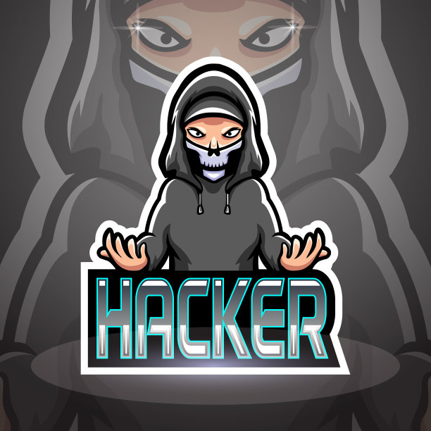 黑客电竞标志吉祥物设计图片下载